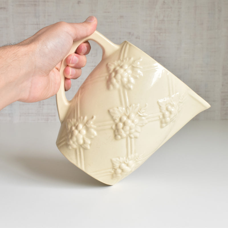 Vintage Pitcher, Digoin & Sarreguemines 7304 Crème
