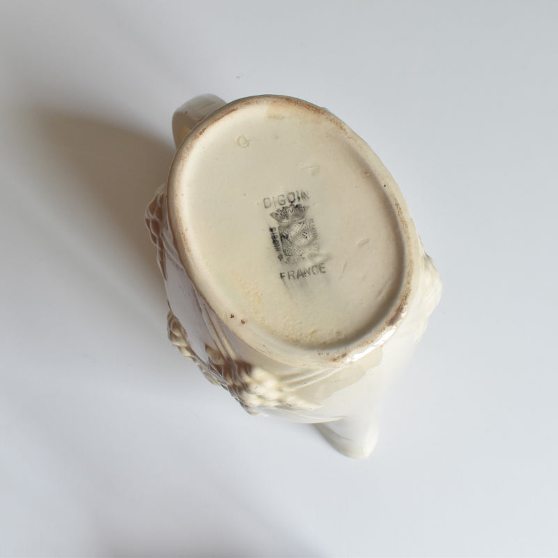 Vintage Pitcher, Digoin & Sarreguemines 7304 Crème