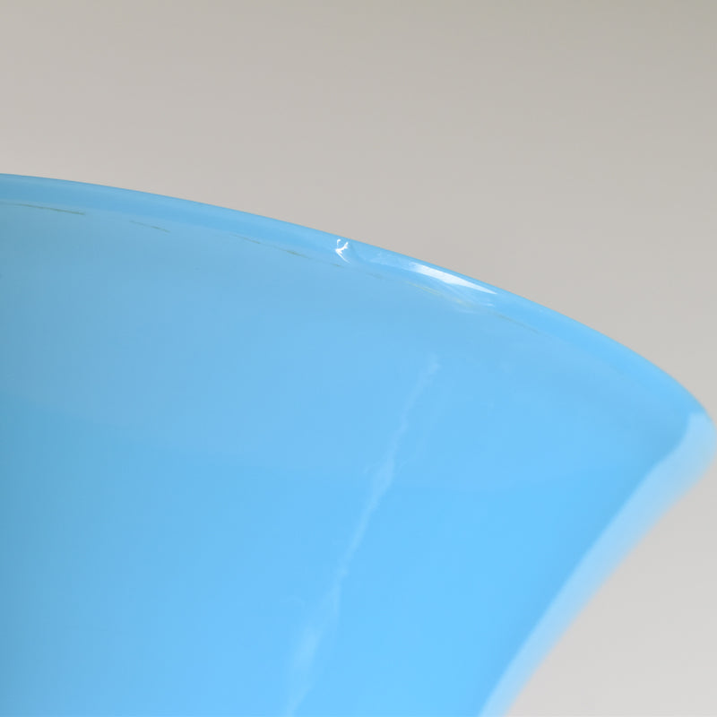 Antique Opaline Flower Vase Blue 28cm