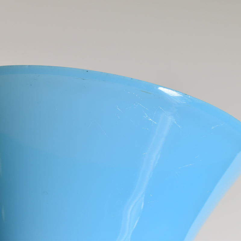 Antique Opaline Flower Vase Blue 28cm