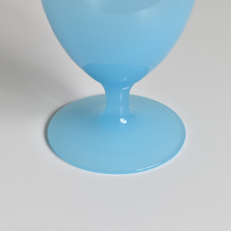 Antique Opaline Flower Vase, Blue B