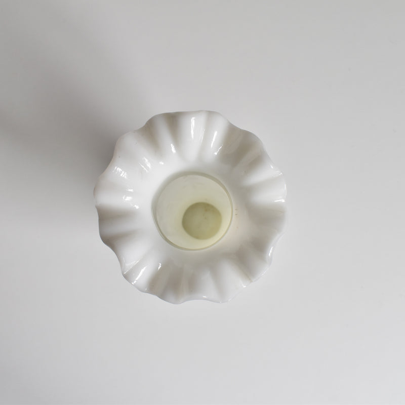 Antique Opaline Flower Vase, White