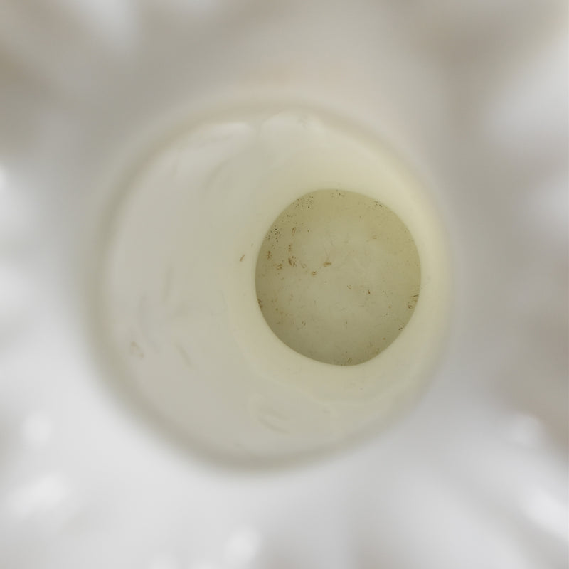 Antique Opaline Flower Vase, White