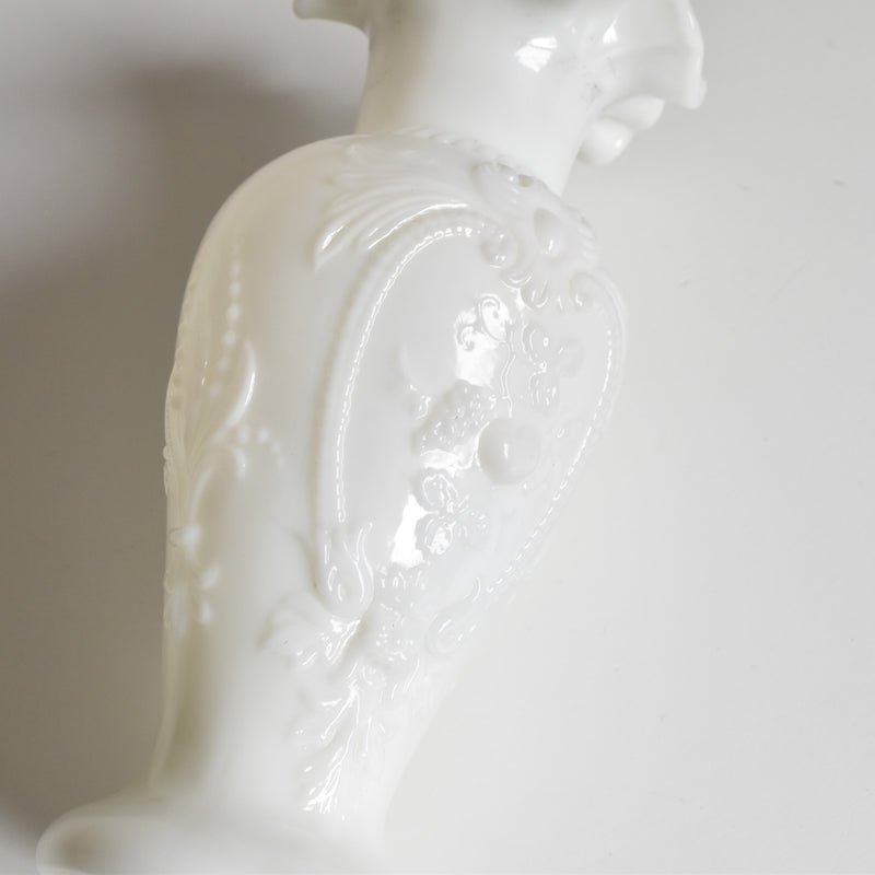 Antique Opaline Flower Vase, White