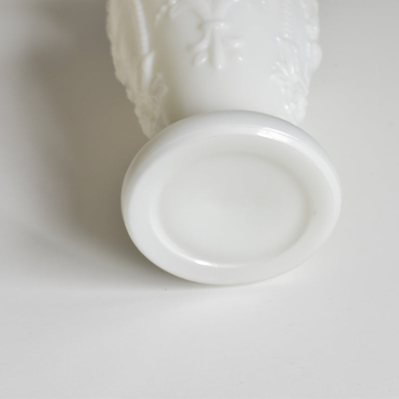 Antique Opaline Flower Vase, White
