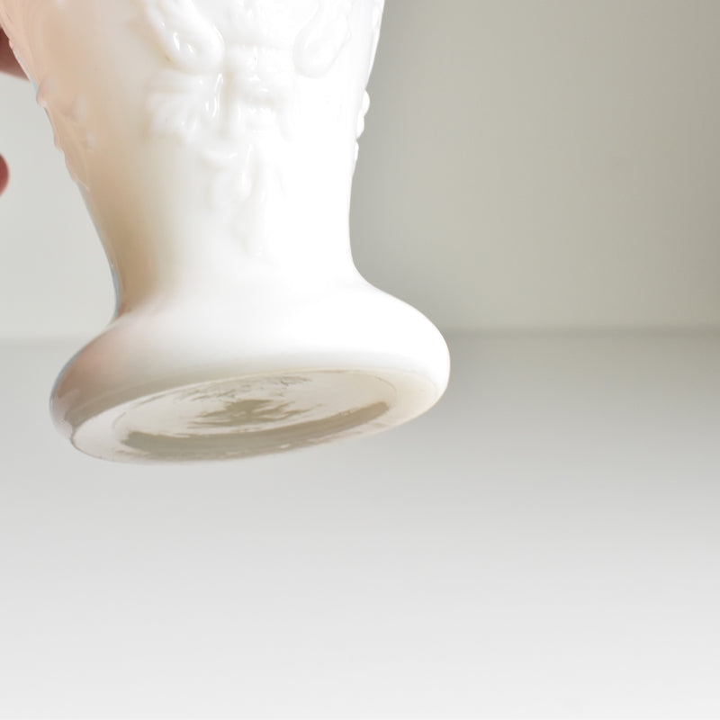 Antique Opaline Flower Vase, White