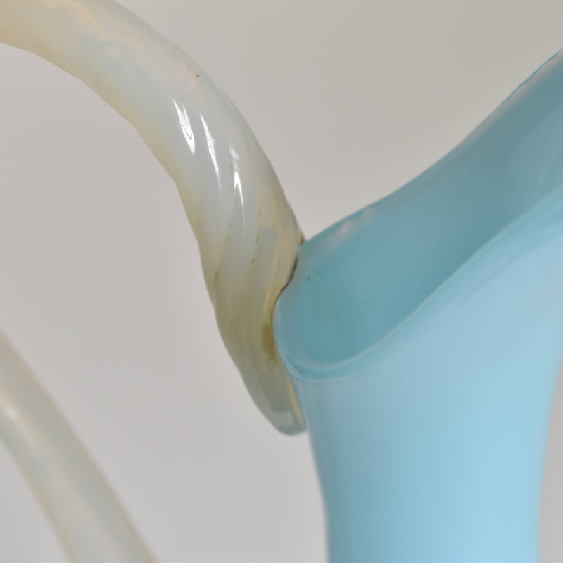 Antique Opaline Pitcher Flower Vase
