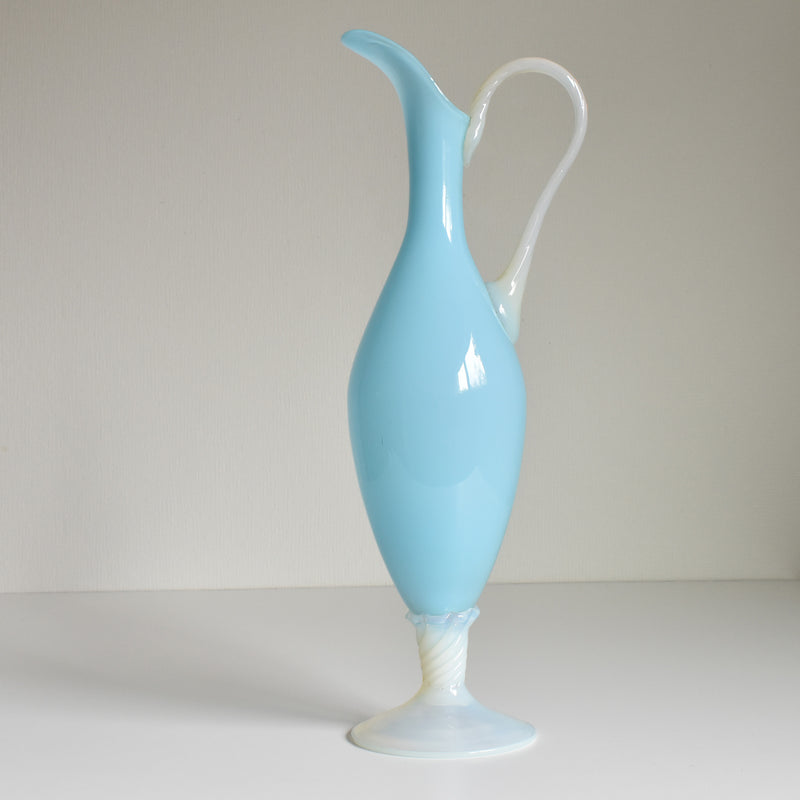 Antique Opaline Pitcher Flower Vase