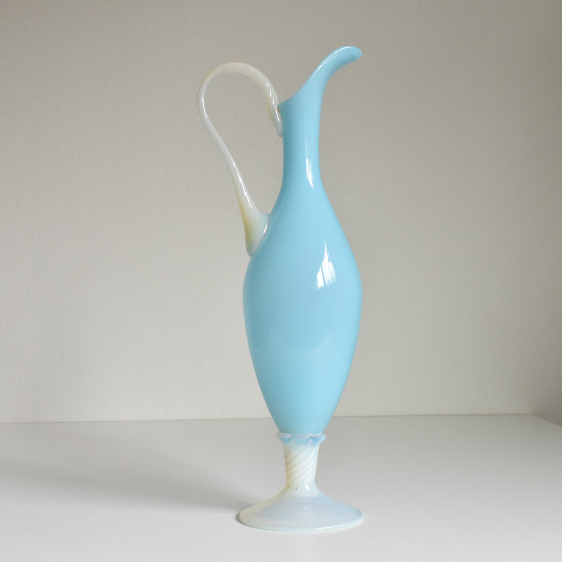 Antique Opaline Pitcher Flower Vase
