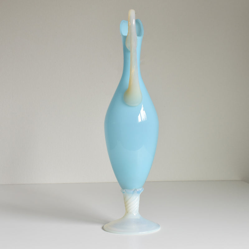 Antique Opaline Pitcher Flower Vase