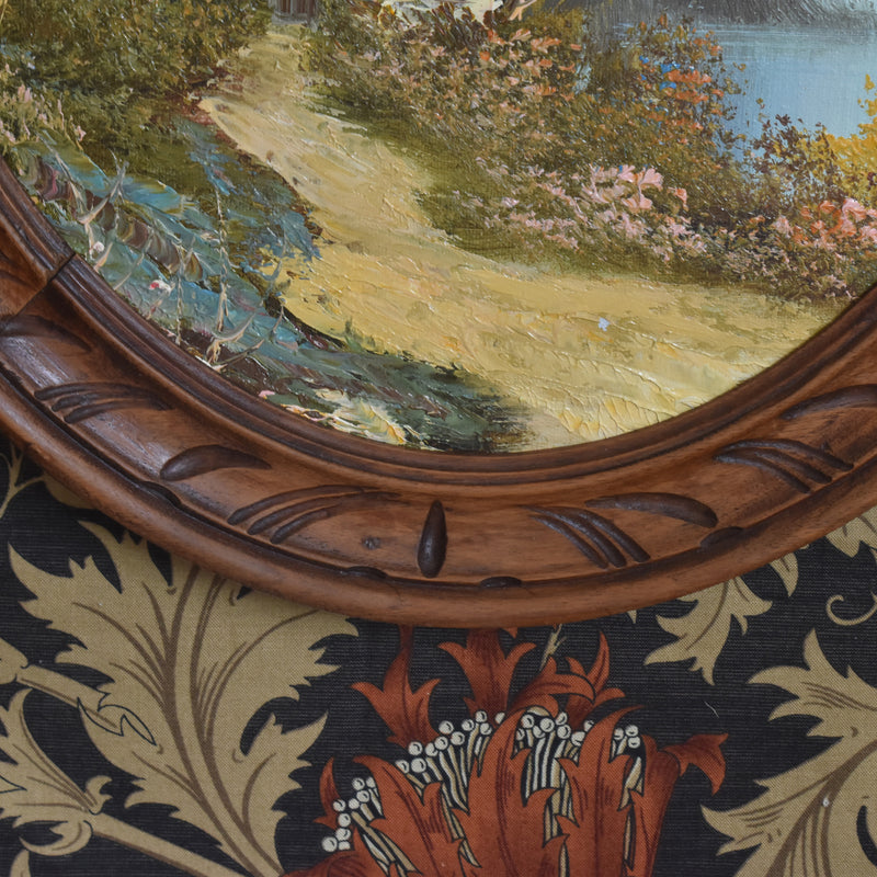 ヴィンテージ絵付き オーヴァルフレーム B