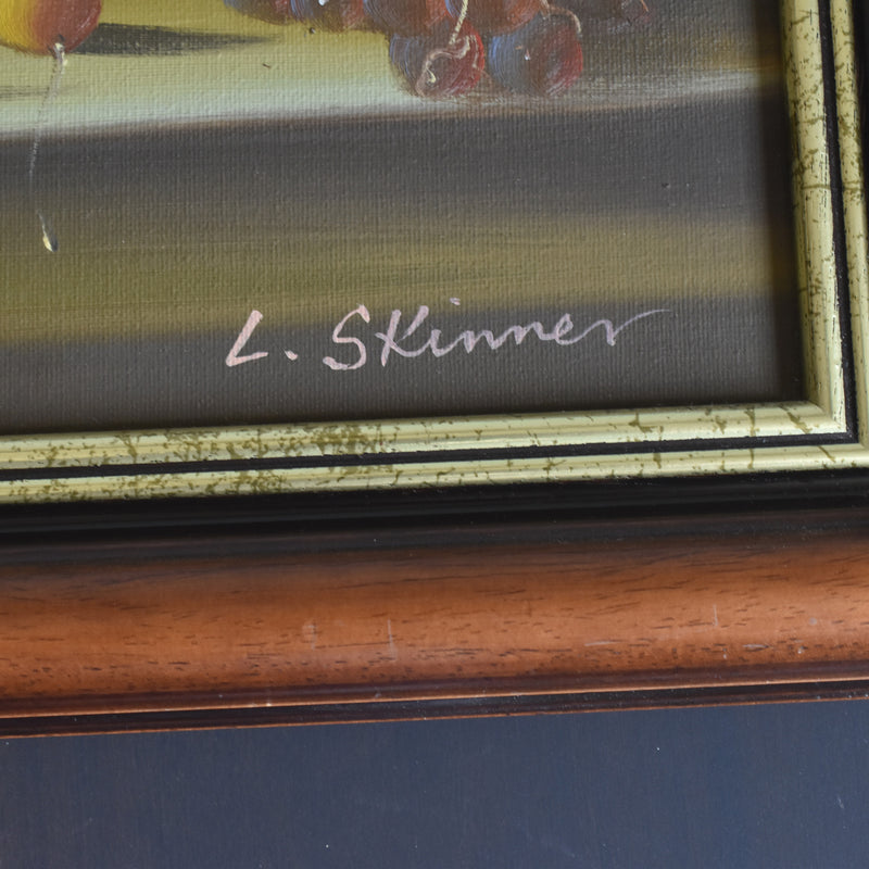 ヴィンテージ絵付きフレーム L.Skinner