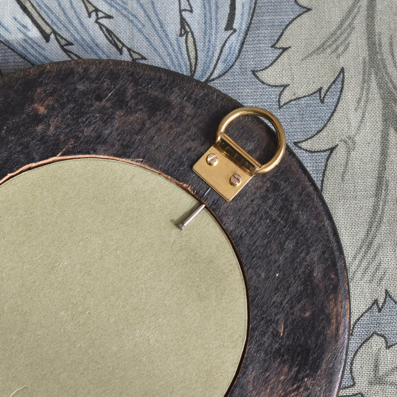 Antique Small Round Hand-Painted Frame