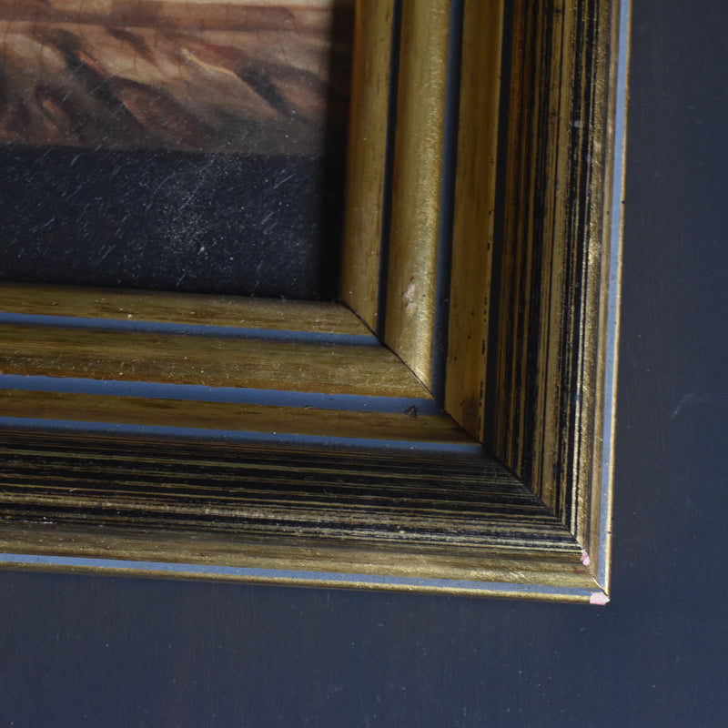 ヴィンテージ絵付きフレーム OLEOGRAPH プリント 鳥