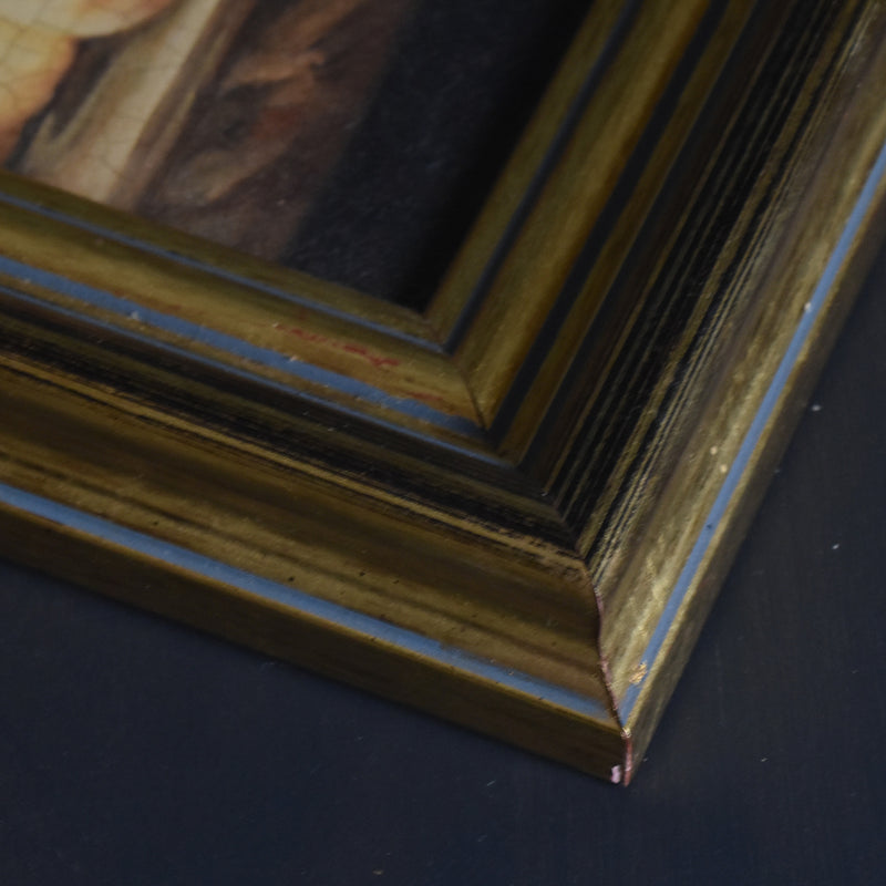 ヴィンテージ絵付きフレーム OLEOGRAPH プリント 鳥