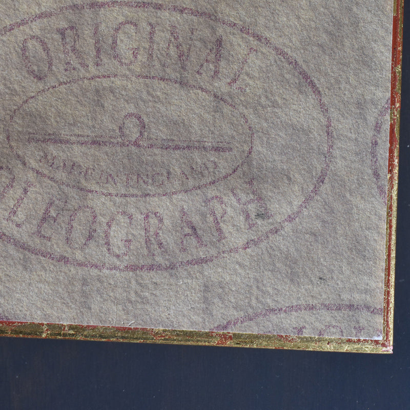 ヴィンテージ絵付きフレーム OLEOGRAPH プリント 鳥