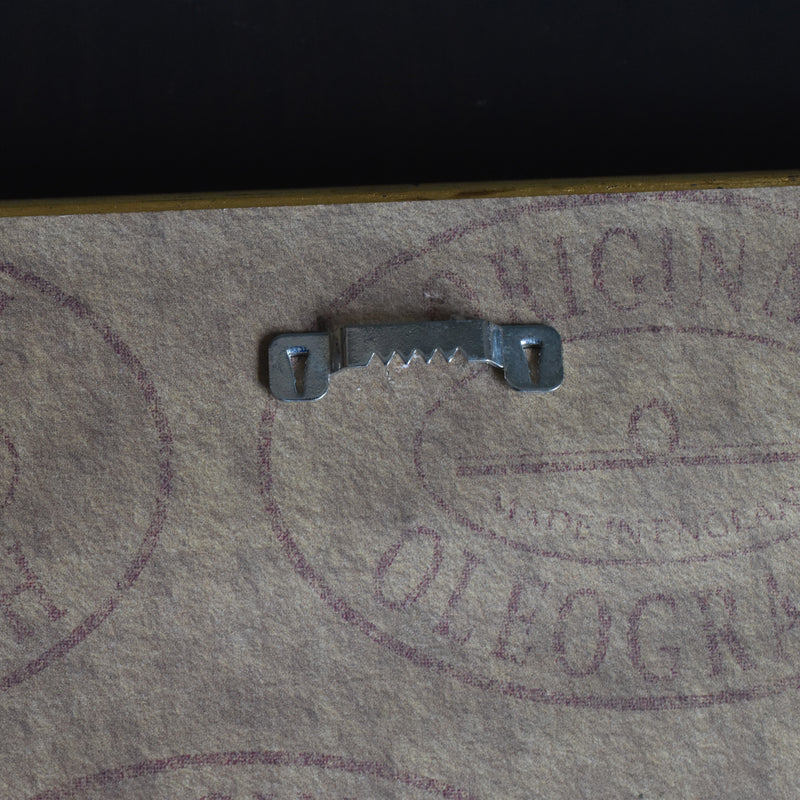 ヴィンテージ絵付きフレーム OLEOGRAPH プリント フラワー