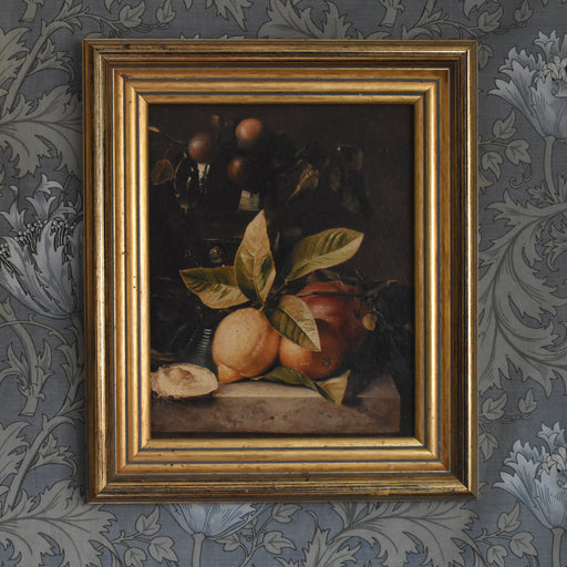 ヴィンテージ絵付きフレーム OLEOGRAPH プリント レモン