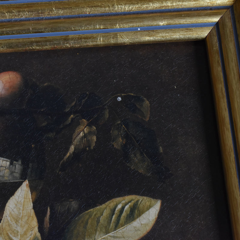 ヴィンテージ絵付きフレーム OLEOGRAPH プリント レモン