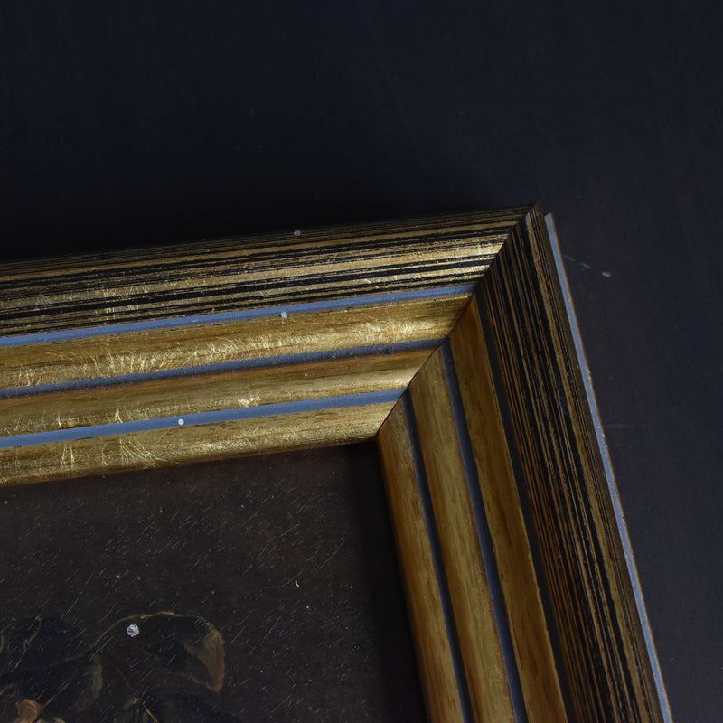 ヴィンテージ絵付きフレーム OLEOGRAPH プリント レモン