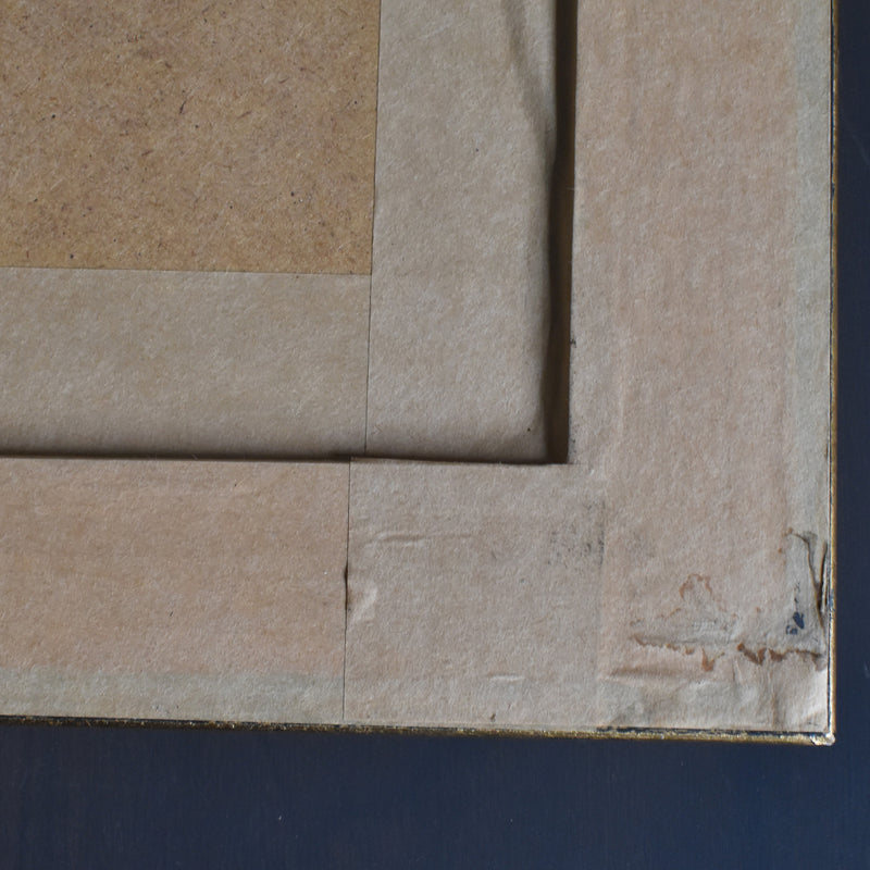 ヴィンテージ絵付きフレーム OLEOGRAPH プリント 花器