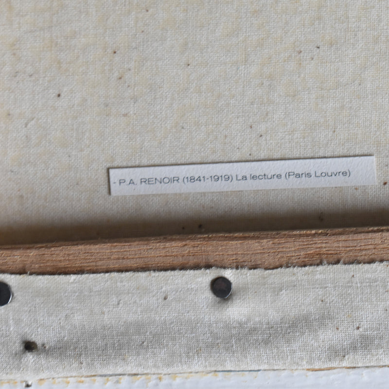 ヴィンテージ絵付きフレーム プリントRenoir La Lecture