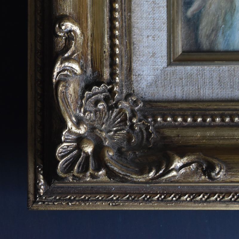 ヴィンテージ絵付きフレーム プリントRenoir La Lecture