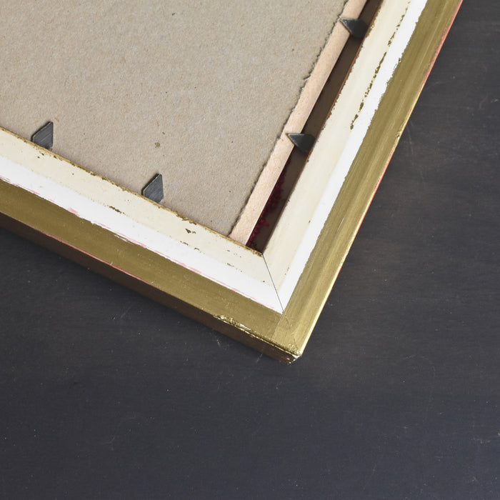 ヴィンテージスモールフレーム 15.7cm x 17.3cm シルク絵付き