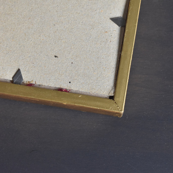 ヴィンテージスモールフレーム 10cm x 10.7cm シルク絵付き B