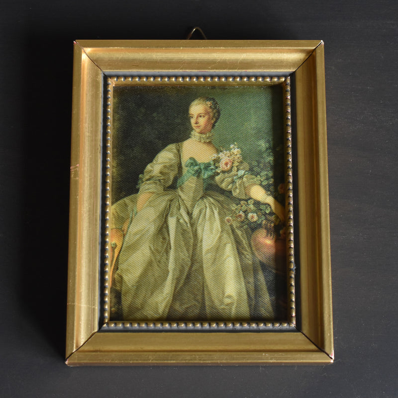 Vintage Small Frame with Silk Painting 8.5cm x 10.7cm A