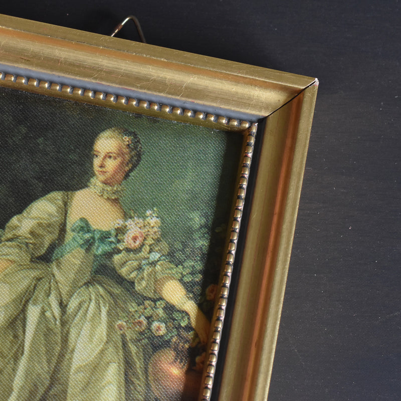 Vintage Small Frame with Silk Painting 8.5cm x 10.7cm A