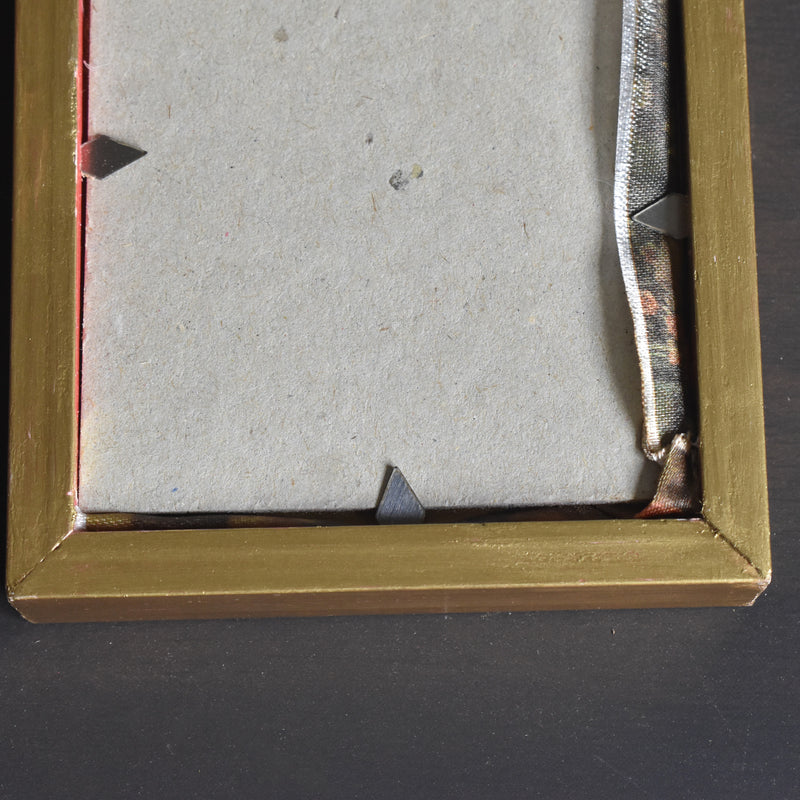 Vintage Small Frame with Silk Painting 8.5cm x 10.7cm A