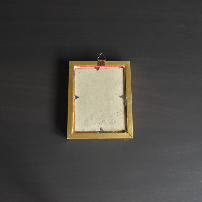 ヴィンテージスモールフレーム 8.5cm x 10.7cm シルク絵付き C