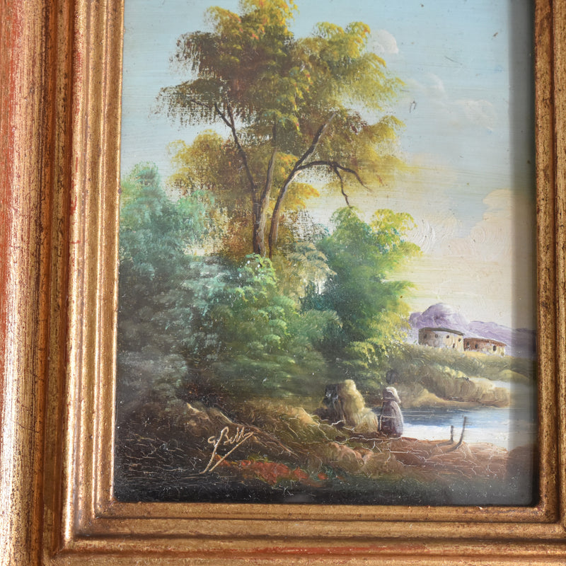 Vintage Small Frame with Oil Painting