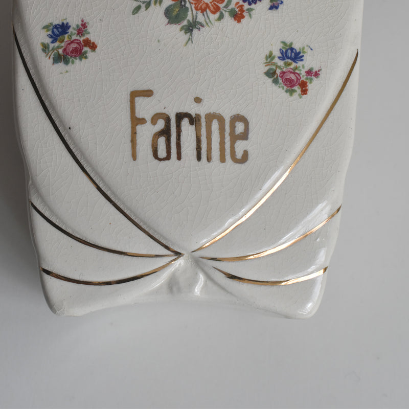 ヴィンテージキャニスター　グリニー　 Farine (小麦粉）