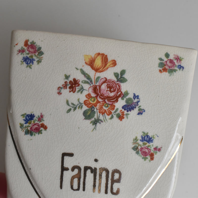 ヴィンテージキャニスター　グリニー　 Farine (小麦粉）