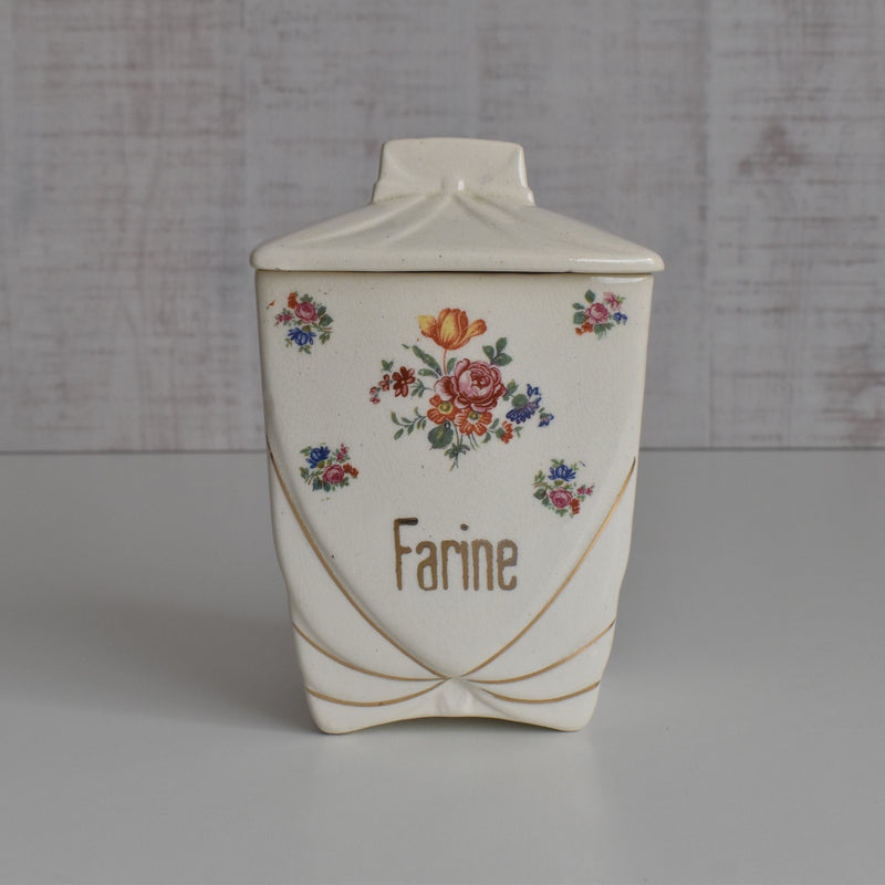 ヴィンテージキャニスター　グリニー　 Farine (小麦粉）