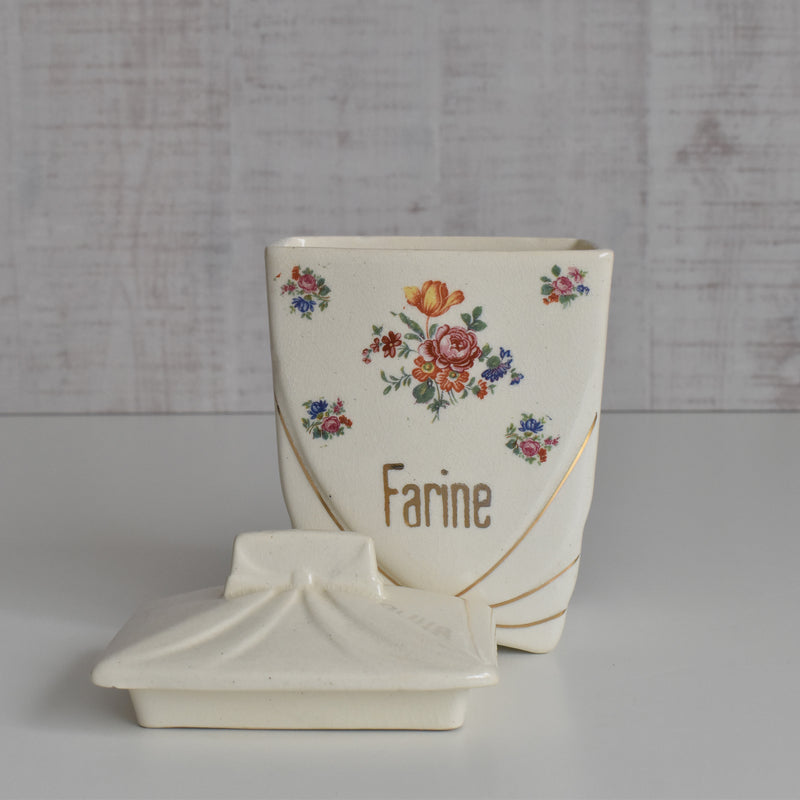 ヴィンテージキャニスター　グリニー　 Farine (小麦粉）