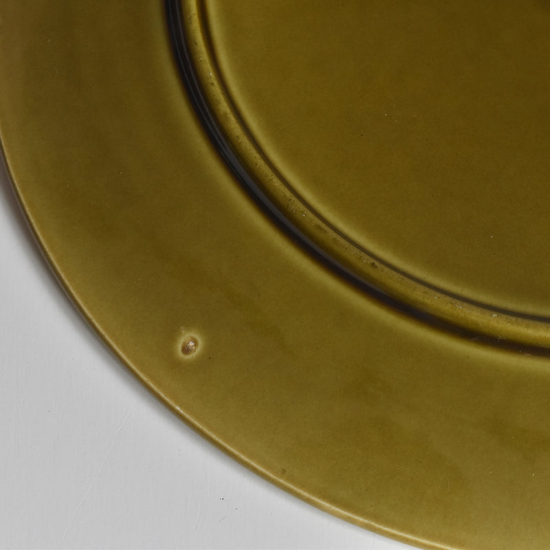 Vintage Cheese Serving Plate Gien Barbotine