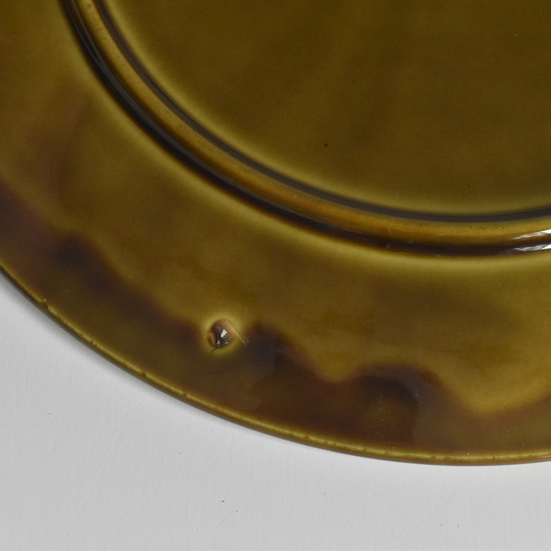 Vintage Cheese Serving Plate Gien Barbotine