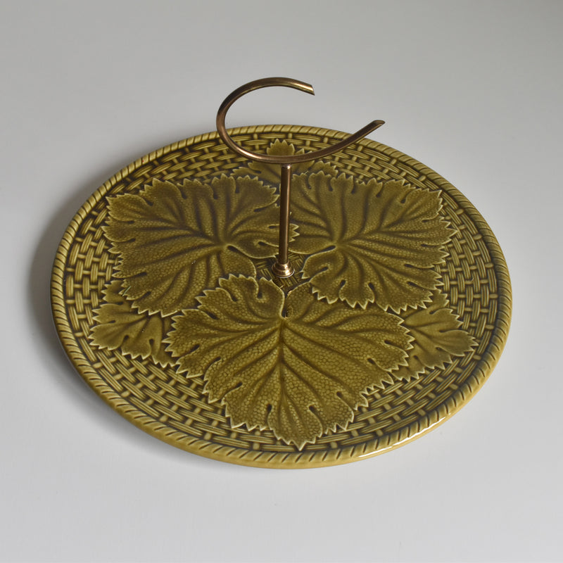 Vintage Cheese Serving Plate Gien Barbotine