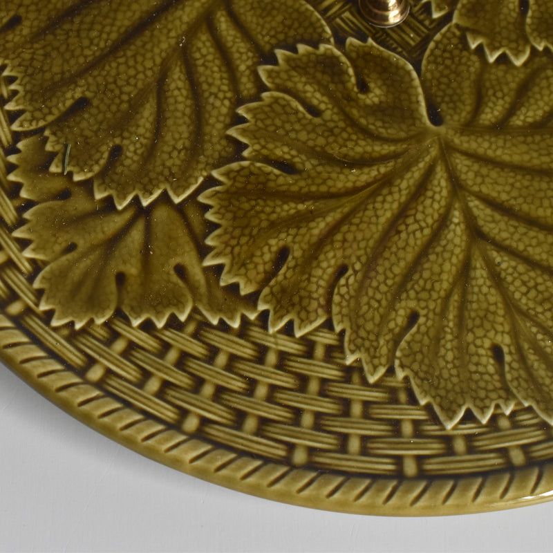 Vintage Cheese Serving Plate Gien Barbotine