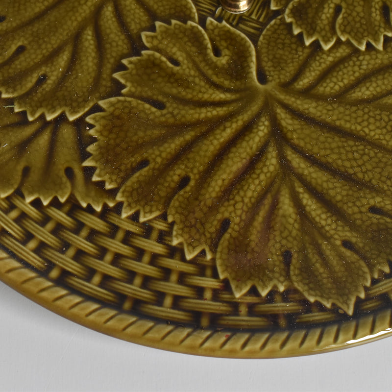 Vintage Cheese Serving Plate Gien Barbotine