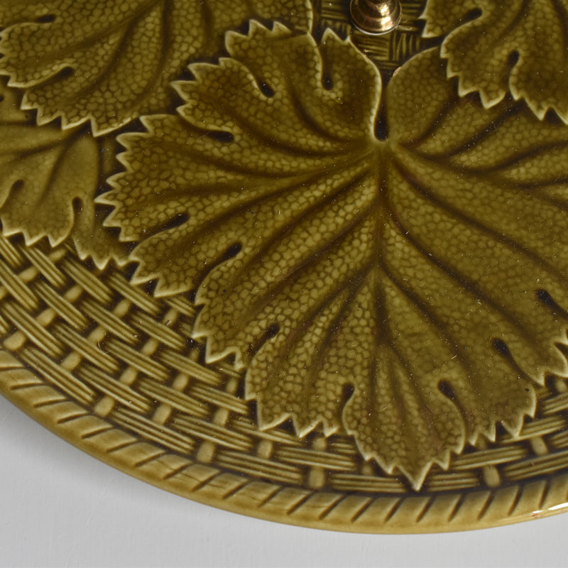 Vintage Cheese Serving Plate Gien Barbotine
