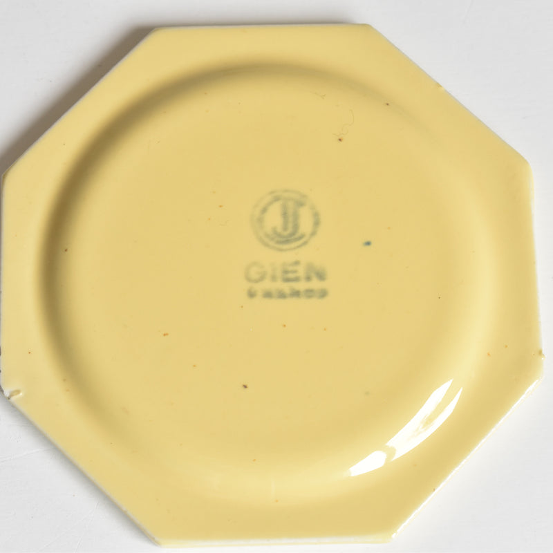 Vintage dînette (play food) Gien Octagonal Plate A