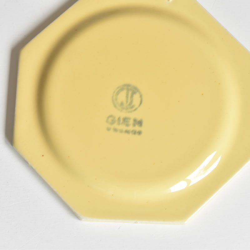Vintage dinette (play food) Gien octagonal plate D