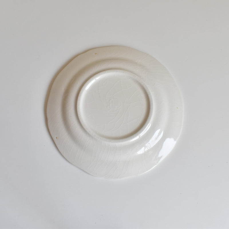 Vintage dessert plate Gien Liseron des Haies (bindweed) A