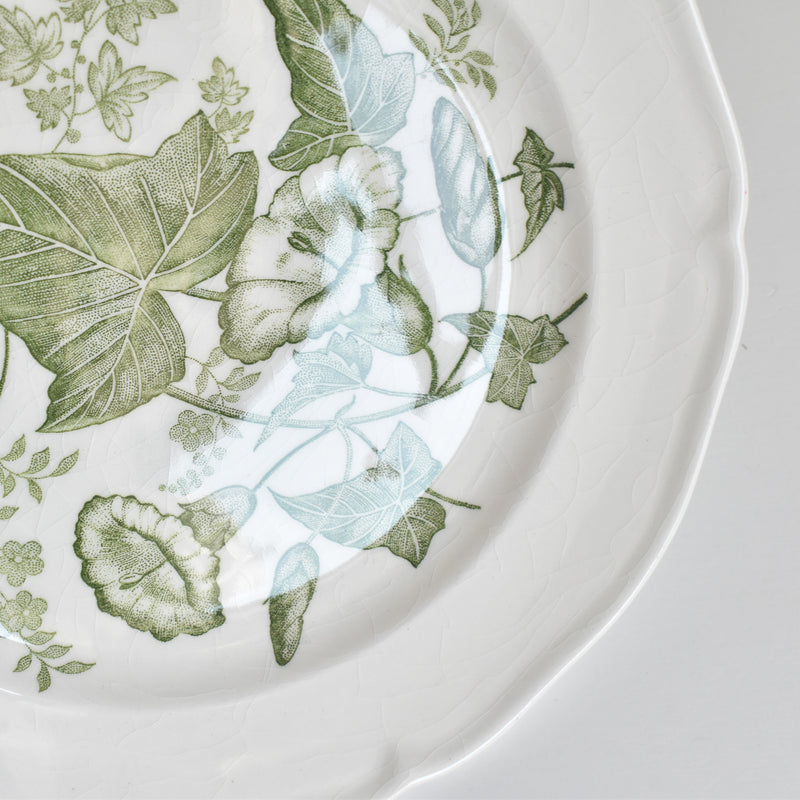 Vintage Dessert Plate, Gien Liseron des Haies (Bindweed) B