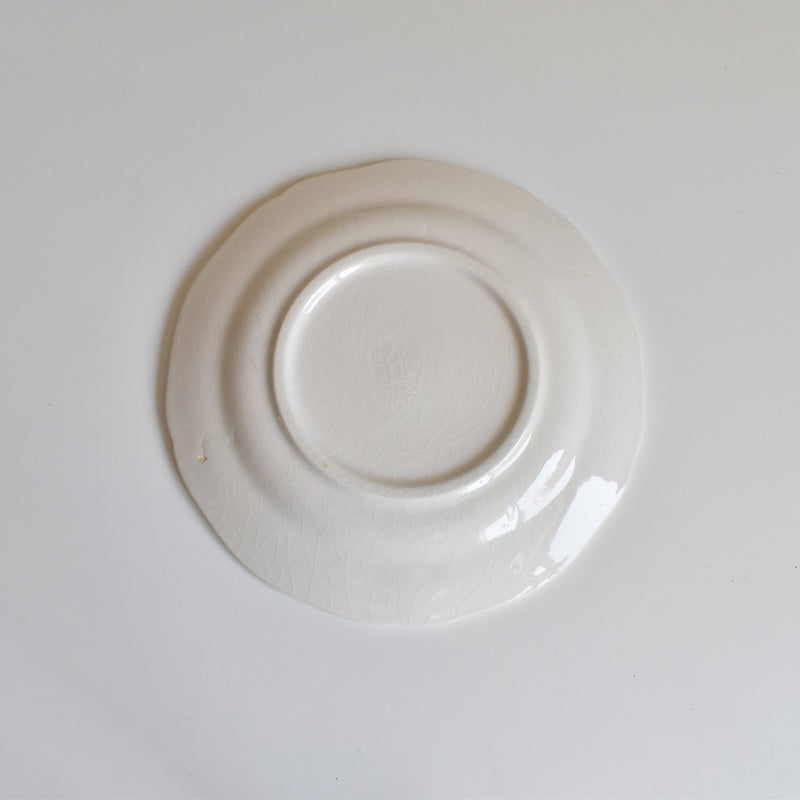 Vintage Dessert Plate Gien Liseron des Haies (Bindweed) D