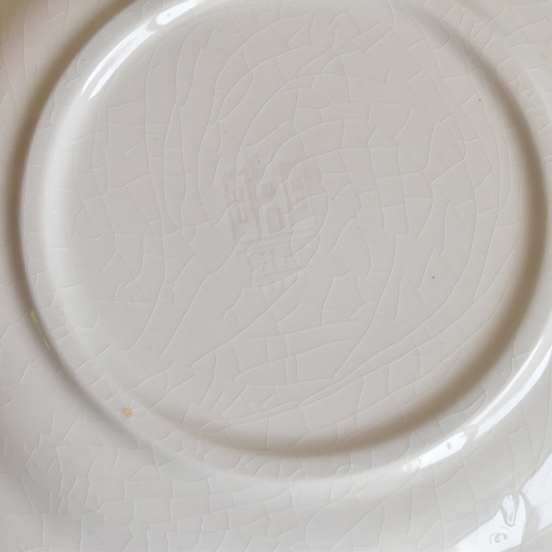 Vintage Dessert Plate Gien Liseron des Haies (Bindweed) D
